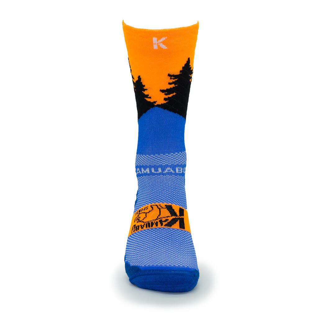 Calzini KAMUABU «Montaña» Running Unisex - Arancione/Royal 5/5