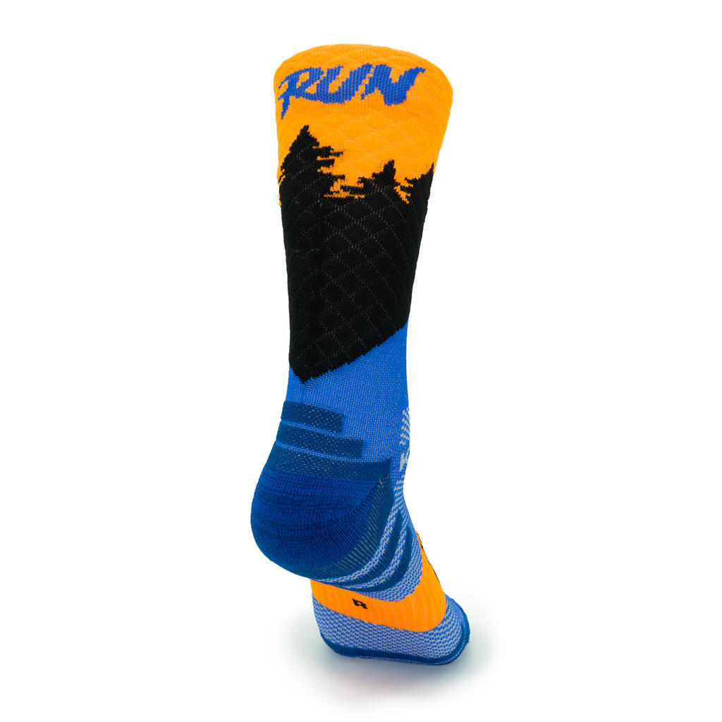 MEIAS "MONTANHA" da Running - ORANGE/ROYAL UNISEX