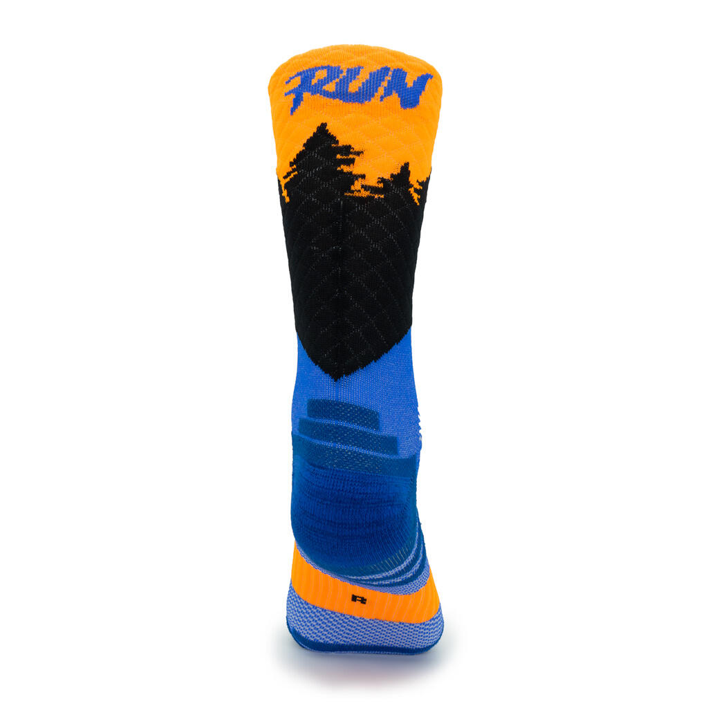 Calzini KAMUABU «Montaña» Running Unisex - Arancione/Royal 2/5