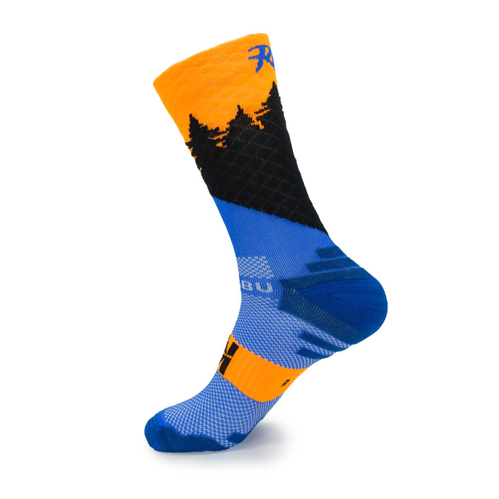 Calzini KAMUABU «Montaña» Running Unisex - Arancione/Royal 4/5