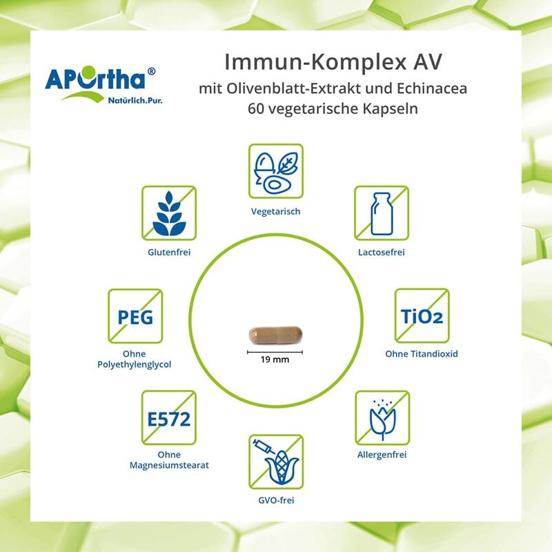 Immun-Komplex AV mit Olivenblatt-Extrakt und Echinacea - 60 Kapseln