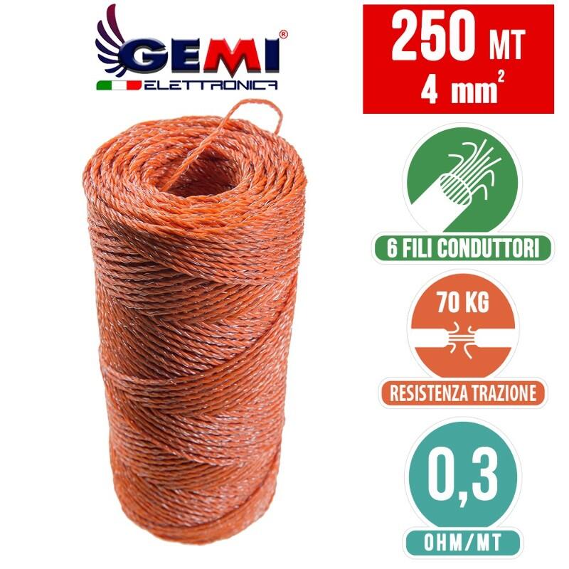 Filo 250MT 4Mm² Per Recinto Elettrico Recinti Elettrici