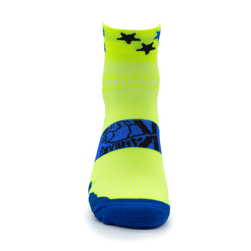 Chaussettes de course LIKE A GOAT - Jaune fluo - UNISEXE