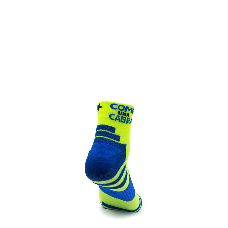 Calcetines Tobilleros "COMOUNACABRA" de Running - Amarillo Flúor - UNISEX