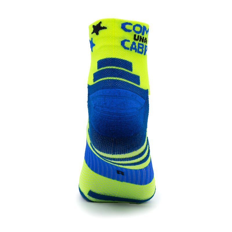 Calcetines Tobilleros "COMOUNACABRA" de Running - Amarillo Flúor - UNISEX