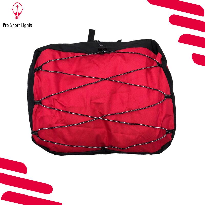 Dubbele fietstas - 46 Liter - Zwart/Rood - met regenhoes