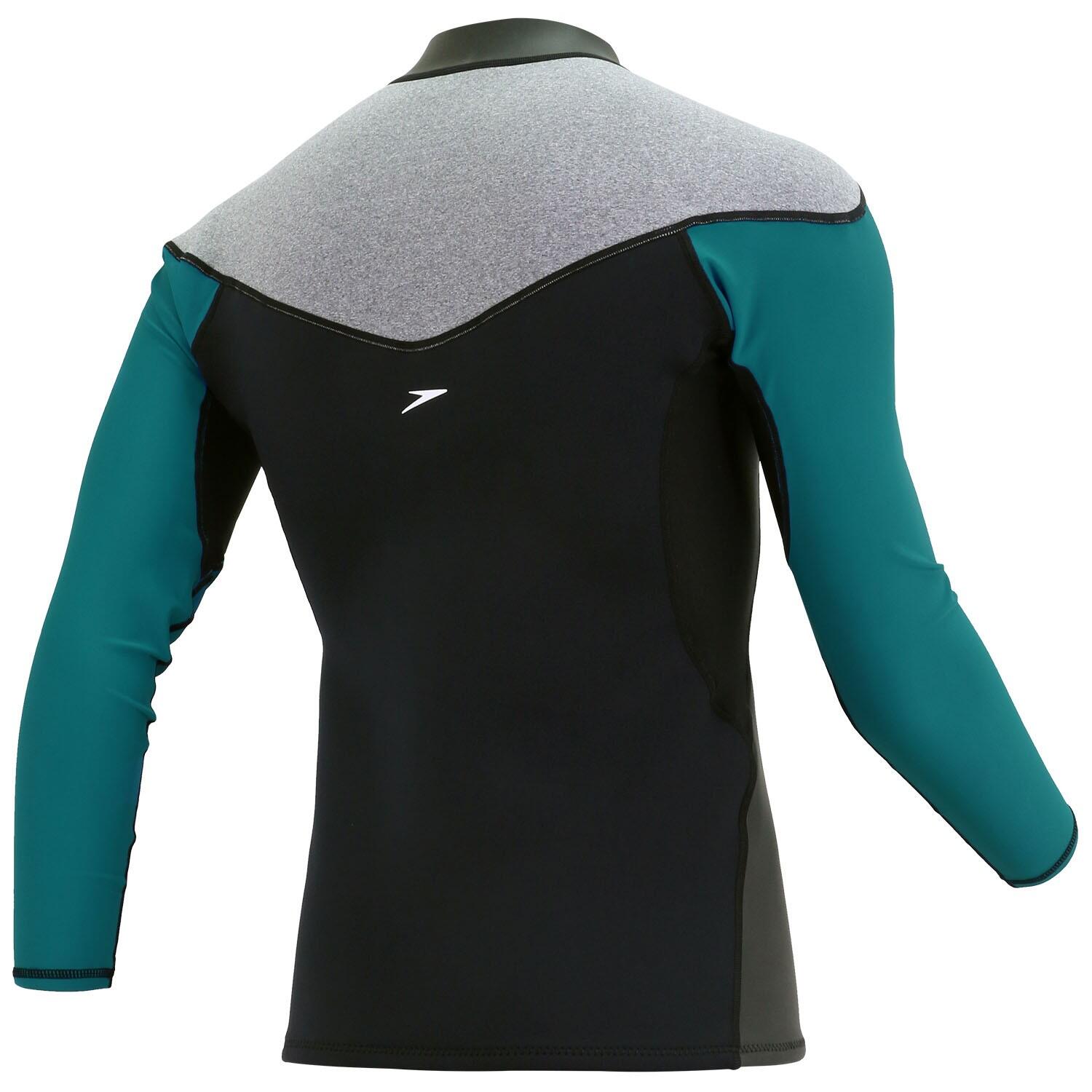 GIACCA UOMO SPEEDO COMBOFIT ACTIVITY MULTISPORT NEOPRENE 2MM BLACK-NORDIC TEAL 2/2
