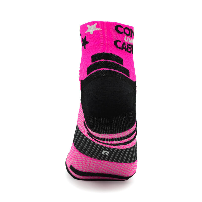 Calcetines Tobilleros "COMOUNACABRA" de Running - Rosa Flúor - UNISEX