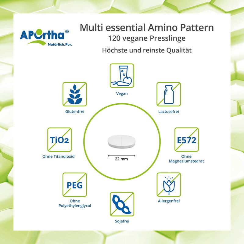 Multi essential Amino Pattern EAA mit BCAA - 120 vegane Presslinge
