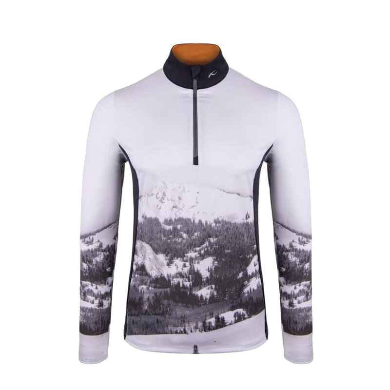 Kjus Herren Midlayer Revel Printed White Iron