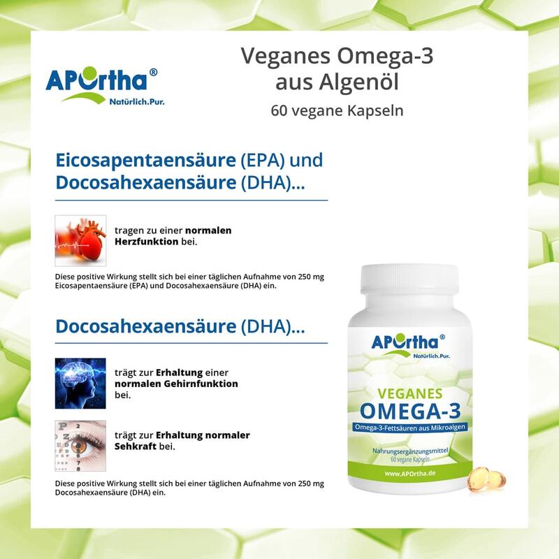 Algenöl veganes Omega-3 - 60 vegane Kapseln