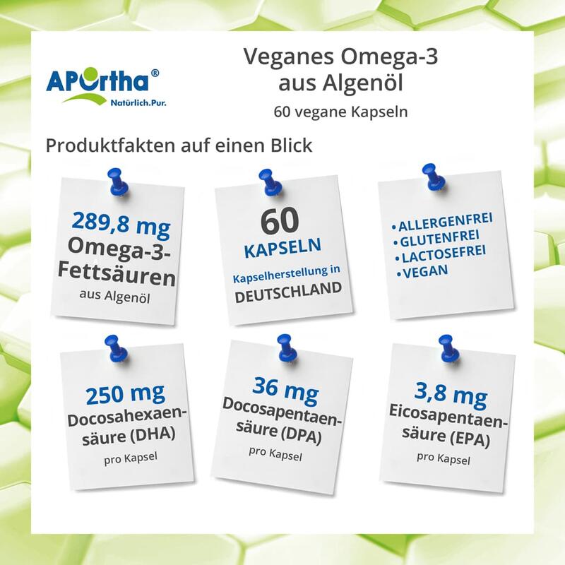 Algenöl veganes Omega-3 - 60 vegane Kapseln