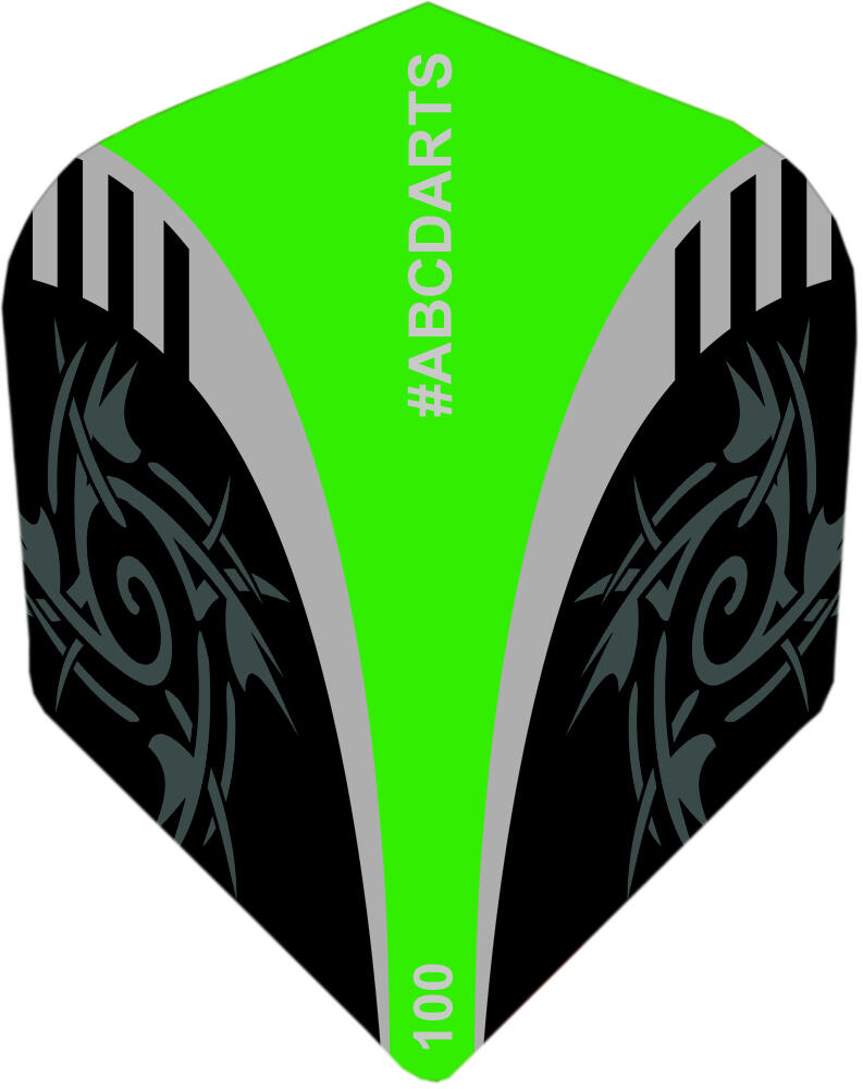 Dart Flights - Extra Stevig - Tribal Groen- 8 sets (24 stuks) 2/2
