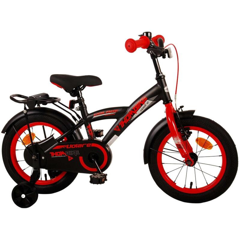 Thombike 14 Pouces 22,5 cm Garçon Frein à rétropédalage Noir/Rouge