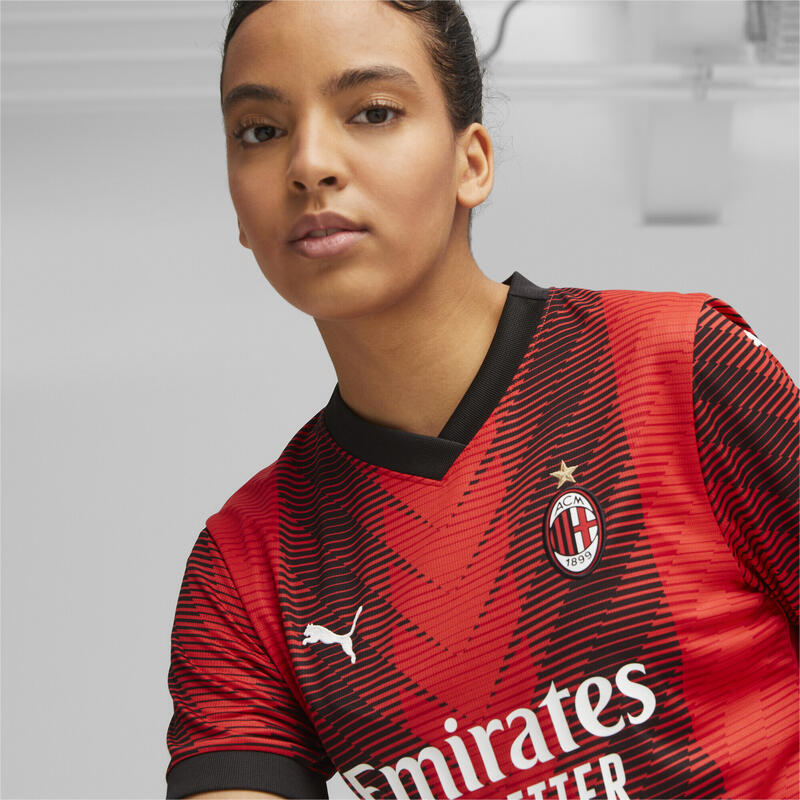 Camiseta deportiva A.C. Milan réplica local Mujer PUMA For All Time Red Black