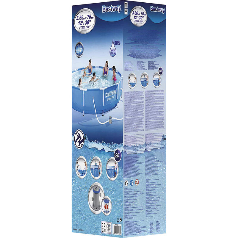 Bestway Steel Pro piscina + filtro pompa 366 cm