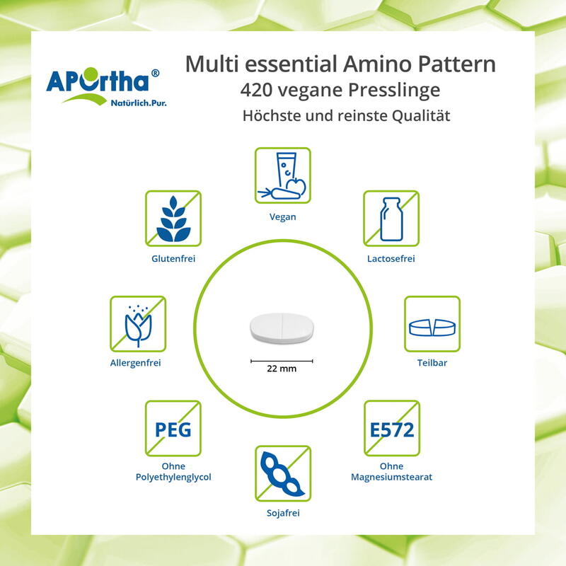 Amino Pattern Aminosäuren EAA mit BCAA - 420 vegane Presslinge