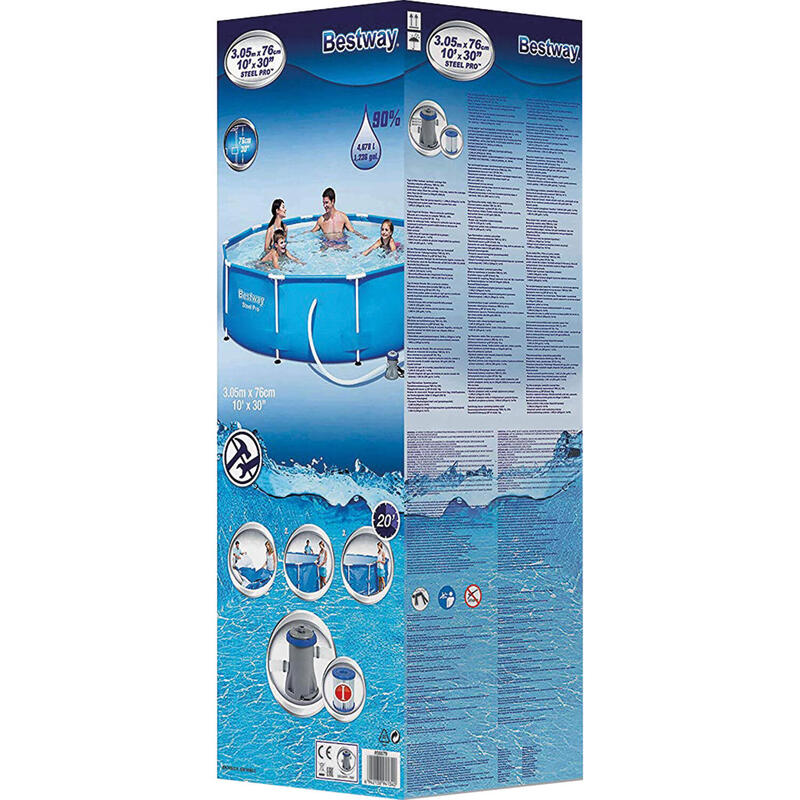 Bestway piscine Steel Pro + pompe filtre 305 cm