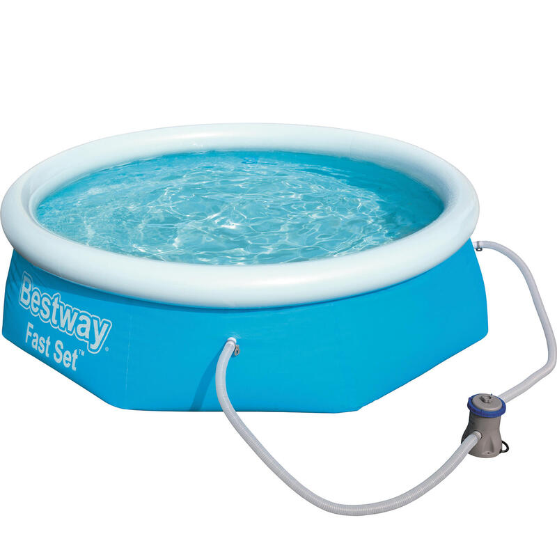 Ø 244 x 66 cm Bestway Fast Set Ronde Piscine avec pompe