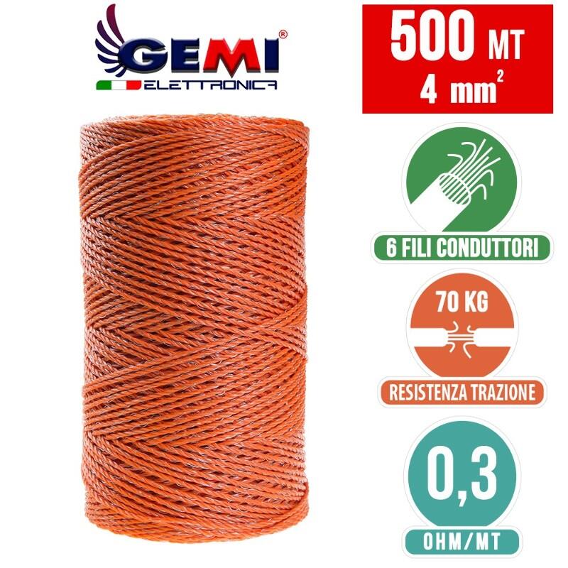 Filo 500MT 4 Mm² Per Recinto Elettrico Recinti Elettrici