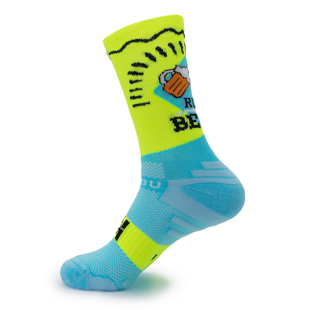CHAUSSETTES DE RUNNING BIÈRE - COULEUR BIÈRE - Taille UNISEXE (35-46) 2/3