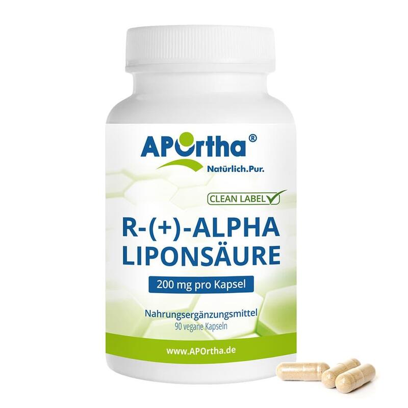 R-(+)-Alpha-Liponsäure 200 mg - 90 vegane Kapseln