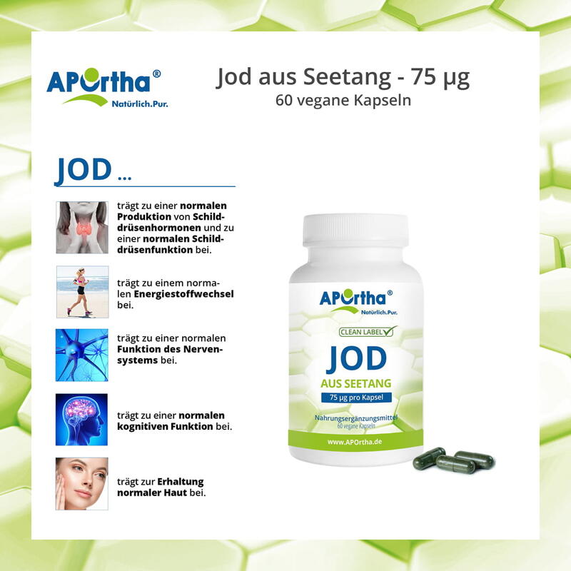 Jod aus Seetang - 75 µg - 60 vegane Kapseln