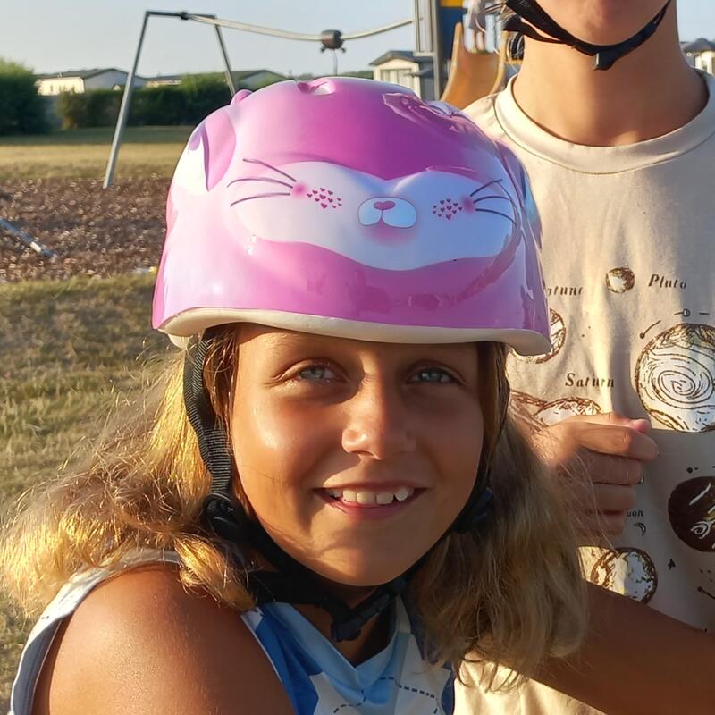 Casque de vélo Enfants Filles - Animal Rose - Small 48/54cm