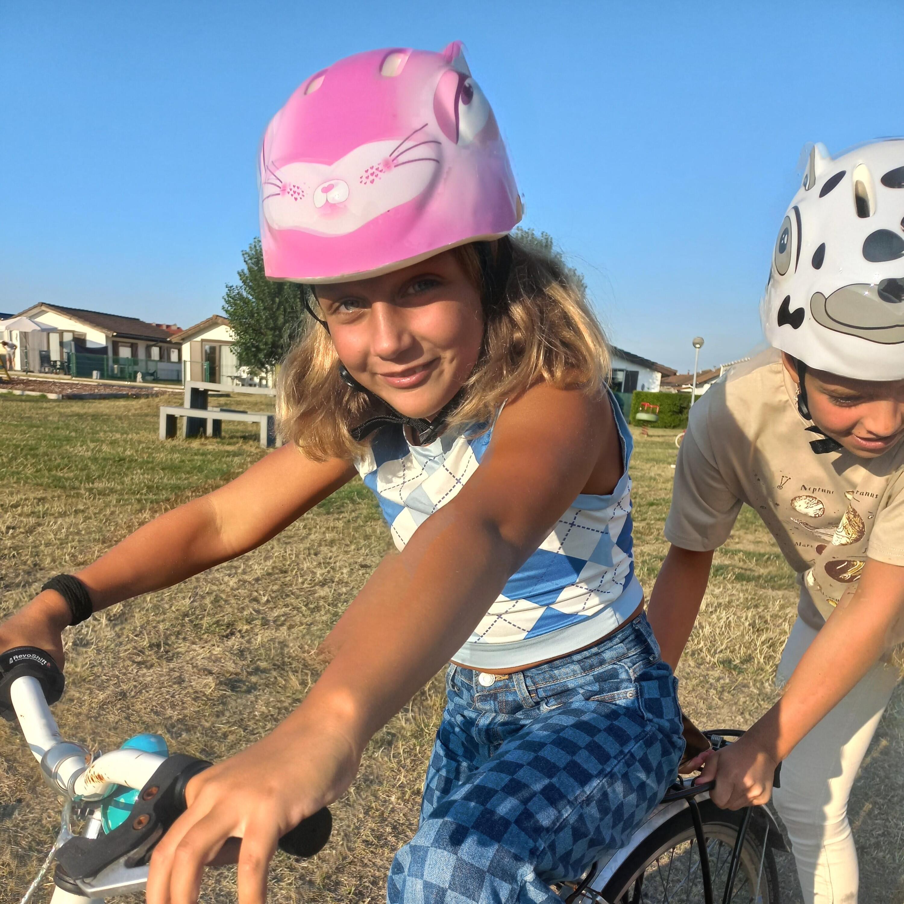 Casque de vélo enfant rose fille - Taille S 48/54 cm - Casque enfant 6/7