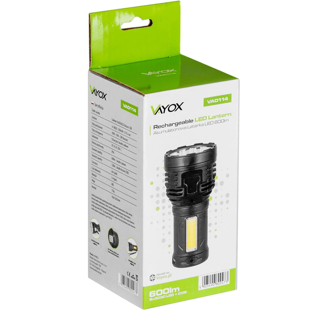 Faretto Vayox VA0114 con luce laterale 600 lm 7/7