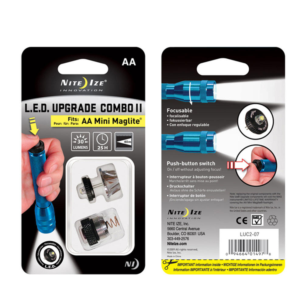 LED Combo Upgrade II Mini Maglite Taschenlampe 30 Lumen Druckschalter 4/4