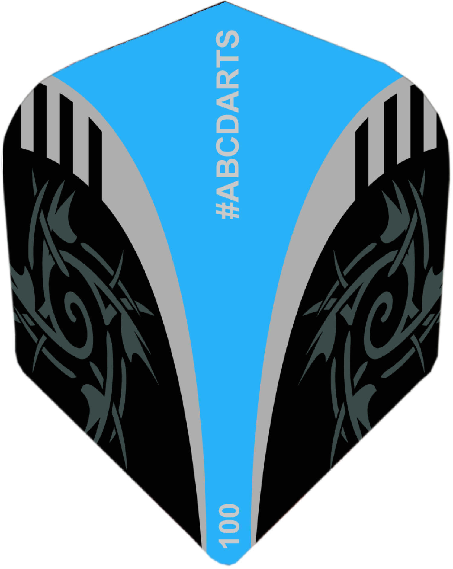 Dart Flights - Extra Stevig - Tribal Blauw- 8 sets (24 stuks) 2/3