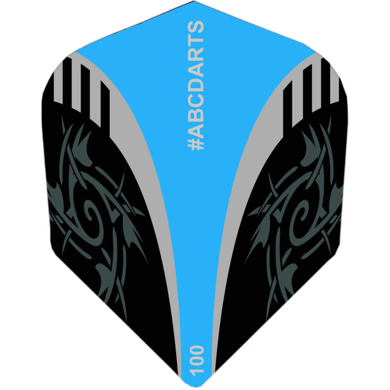 Dart Flights - Extra Stevig - Tribal Blauw- 8 sets (24 stuks)