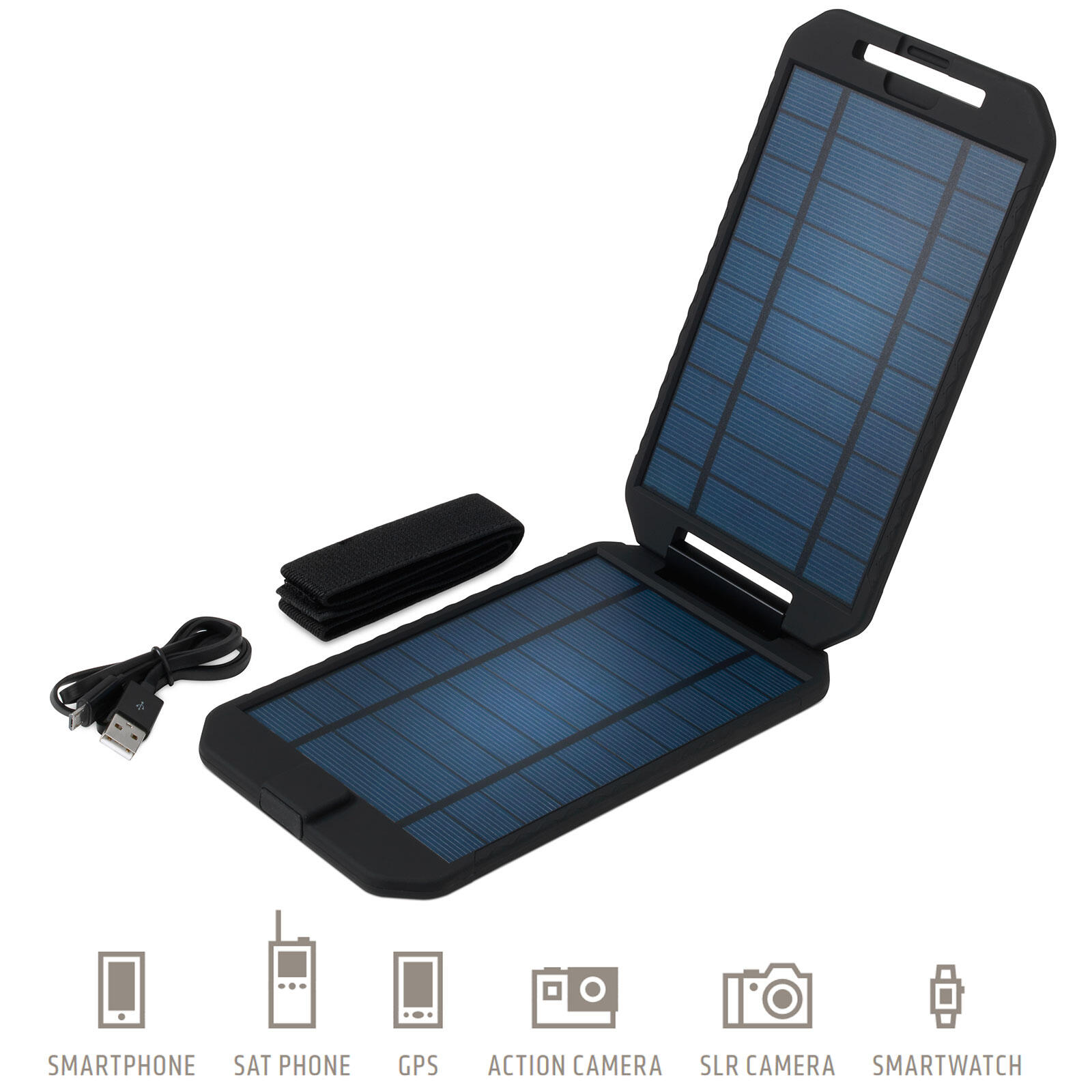 Panneau solaire Extreme Solar 5 W Chargeur extérieur 5V/1A USB pliable 2/5