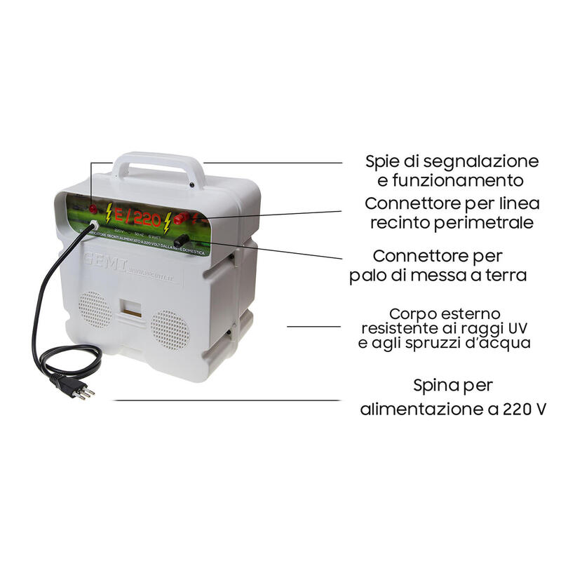 Elettrificatore E/220 Per Recinti Elettrici 220V GEMI ELETTRONICA