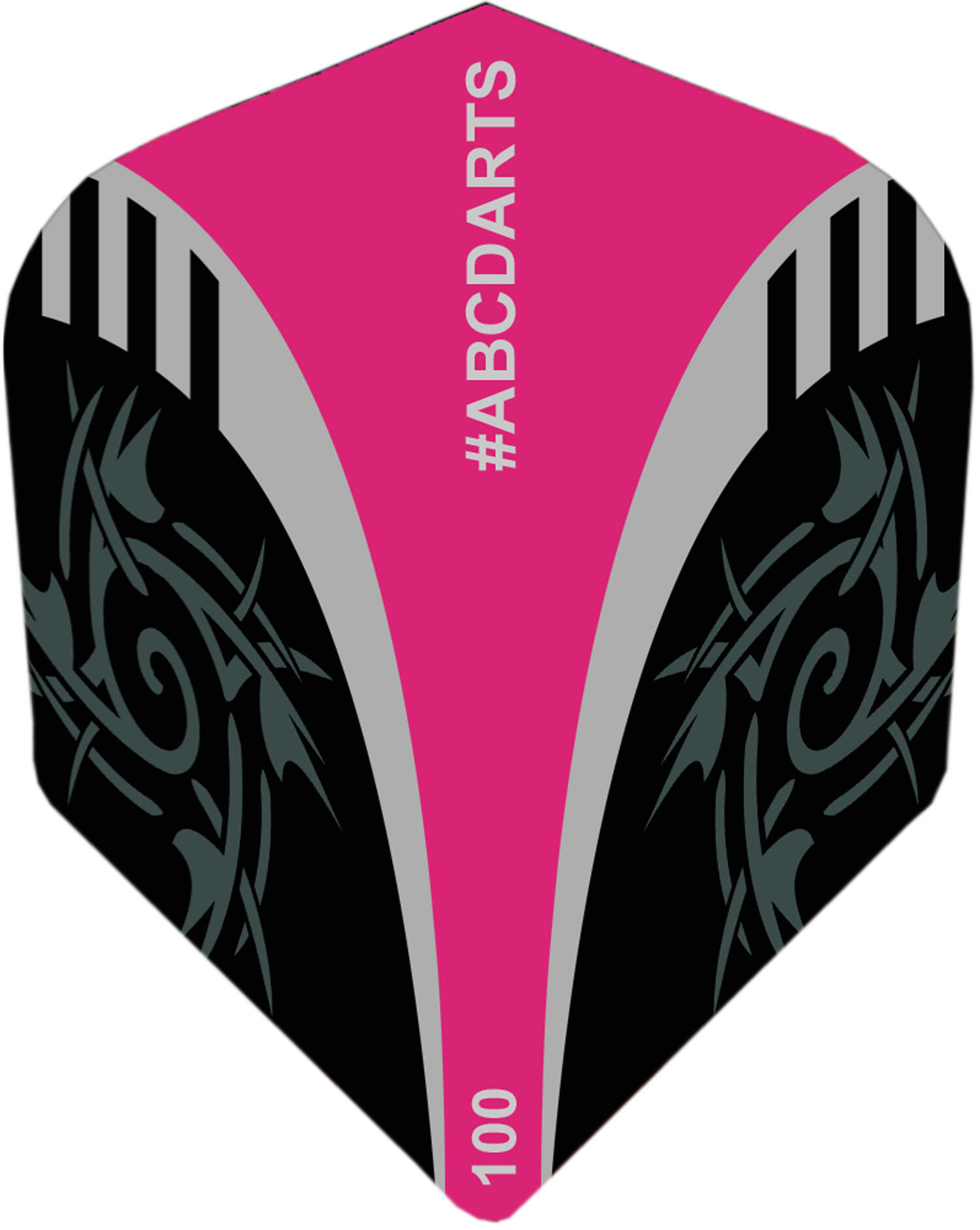 Dart Flights - Extra Stevig - Tribal Roze - 8 sets (24 stuks) 3/3