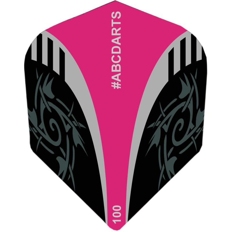 Dart Flights - Extra Stevig - Tribal Roze - 8 sets (24 stuks)