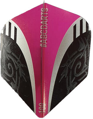 Dart flights - extra stevig - tribal roze - 8 sets (24 stuks)