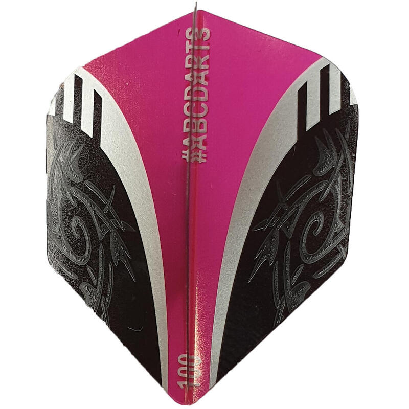 Dart Flights - Extra Stevig - Tribal Roze - 8 sets (24 stuks)