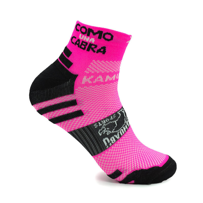 Calcetines Tobilleros "COMOUNACABRA" de Running - Rosa Flúor - UNISEX