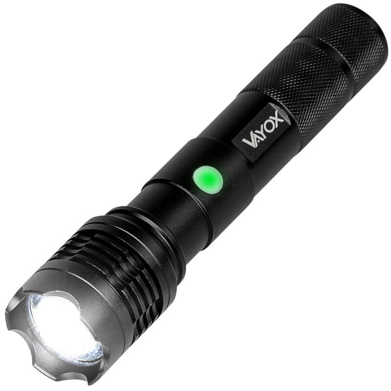 Vayox VA0116 oplaadbare tactische zaklamp 800lm USB-C