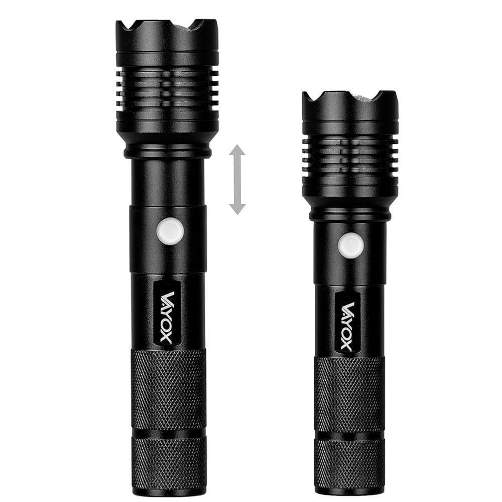 Vayox VA0116 oplaadbare tactische zaklamp 800lm USB-C 5/7