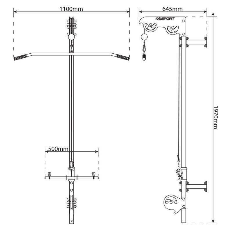 Lat Machine da parete I Sistema di carrucole per il bodybuilding
