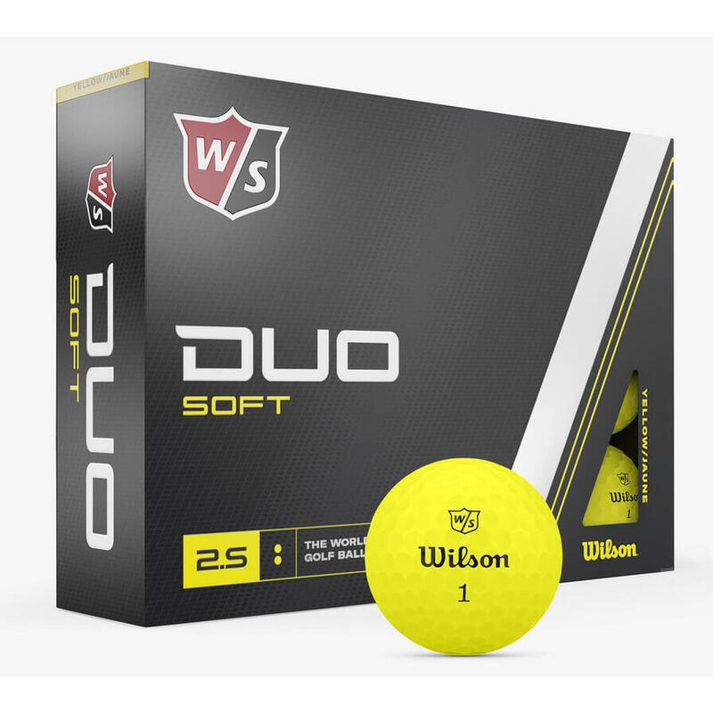 WILSON Golfbal   Staff Duo Soft 2.5  2023 Licht geel