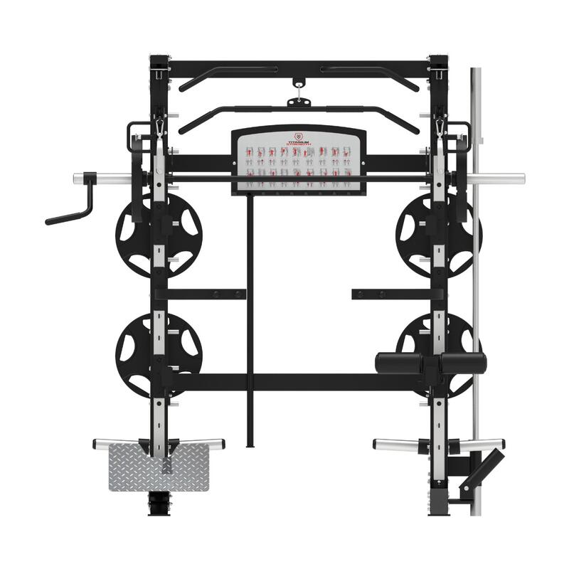 Titanium Strength Black Series B100 V2 Smith Machine, Multipower, Rack + Poulies