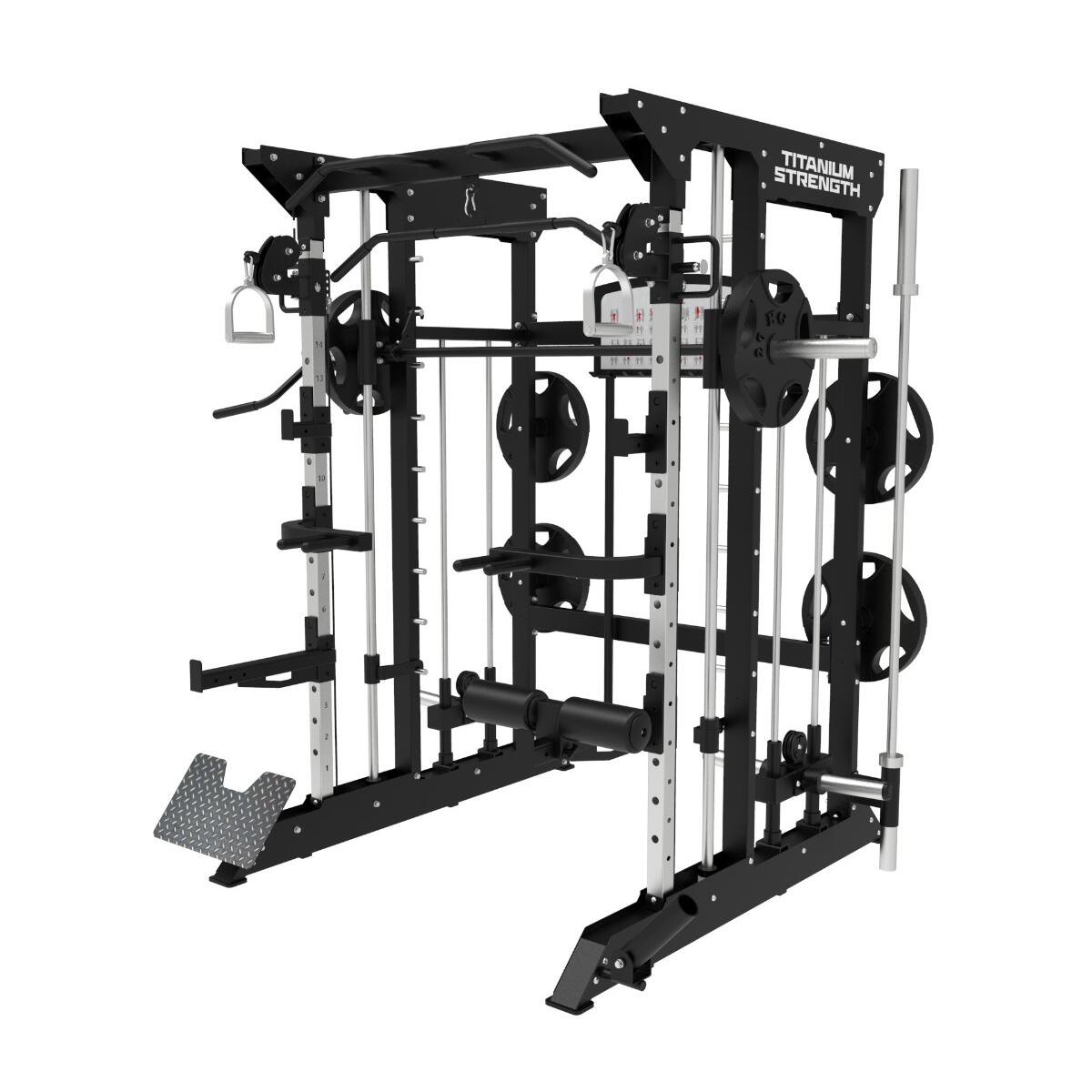 Titanium Strength Black Series B100 V2 Smith Machine, Multipower, Rack + Polias