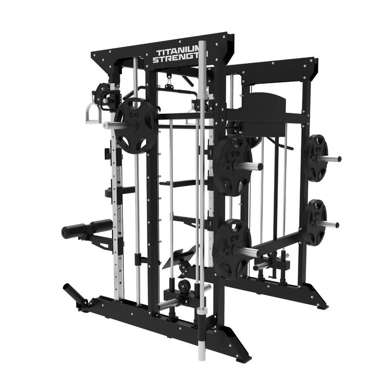 Titanium Strength Black Series B100 V2 Smith Machine, Multipower, Rack + Poulies