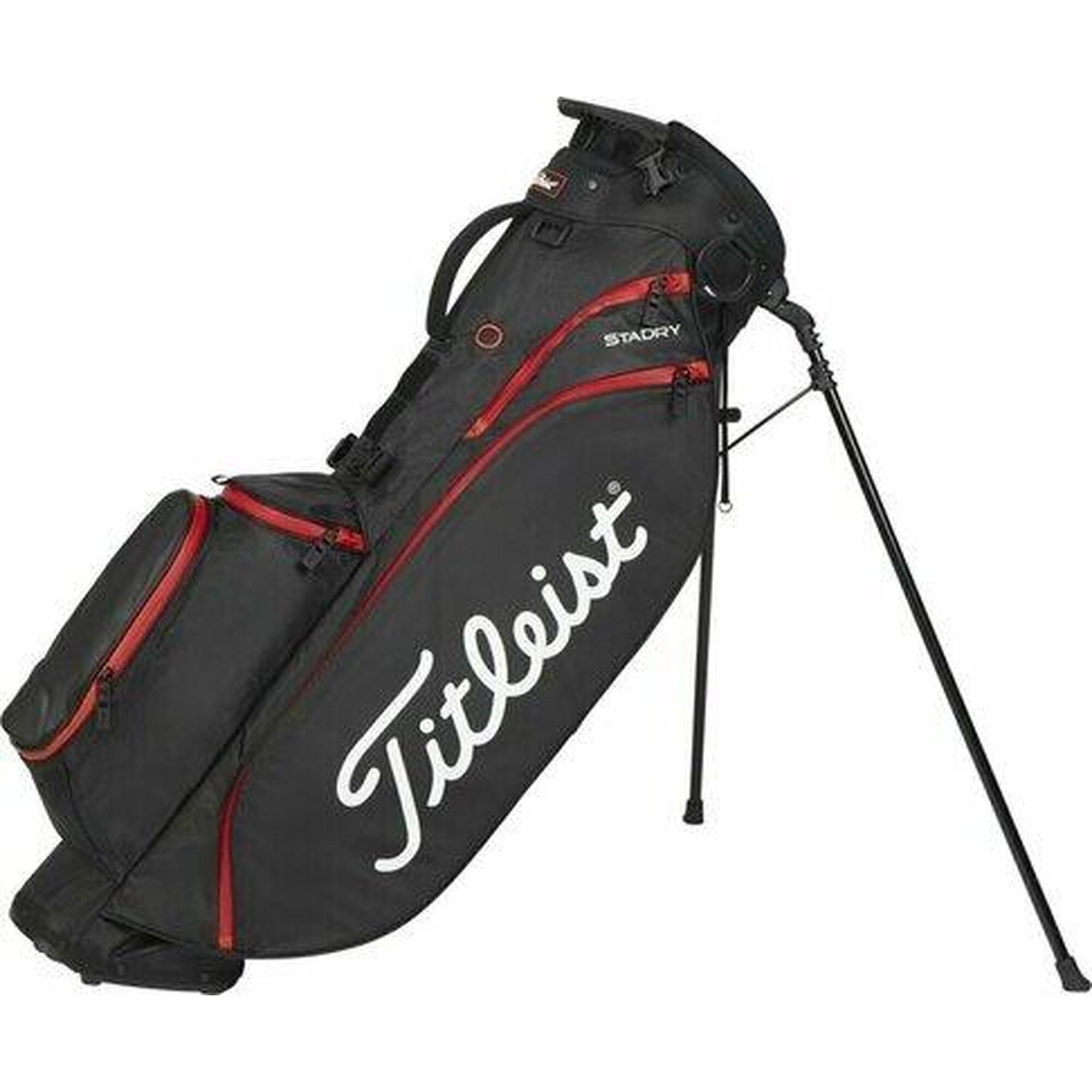 TITLEIST Standbag Titleist Players 4 Stadry Zwart Rood