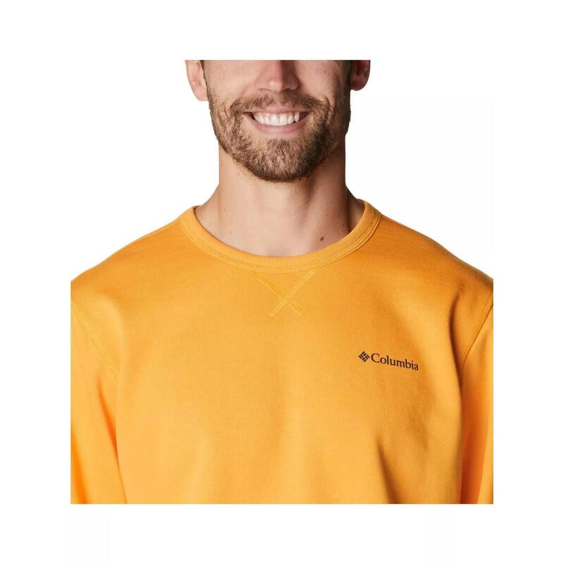 M Columbia Logo Fleece Crew férfi pulóver - sárga