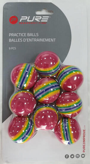 Pure2Improve Pure4Golf Practice Foam Balls 9 stuks